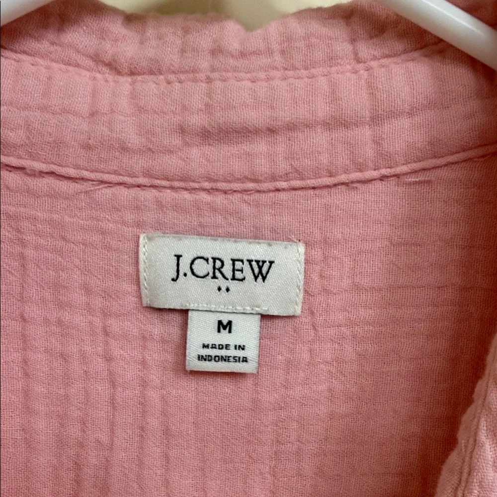 J. Crew Light Pink Crinkle Blouse - Picture 2 of 12
